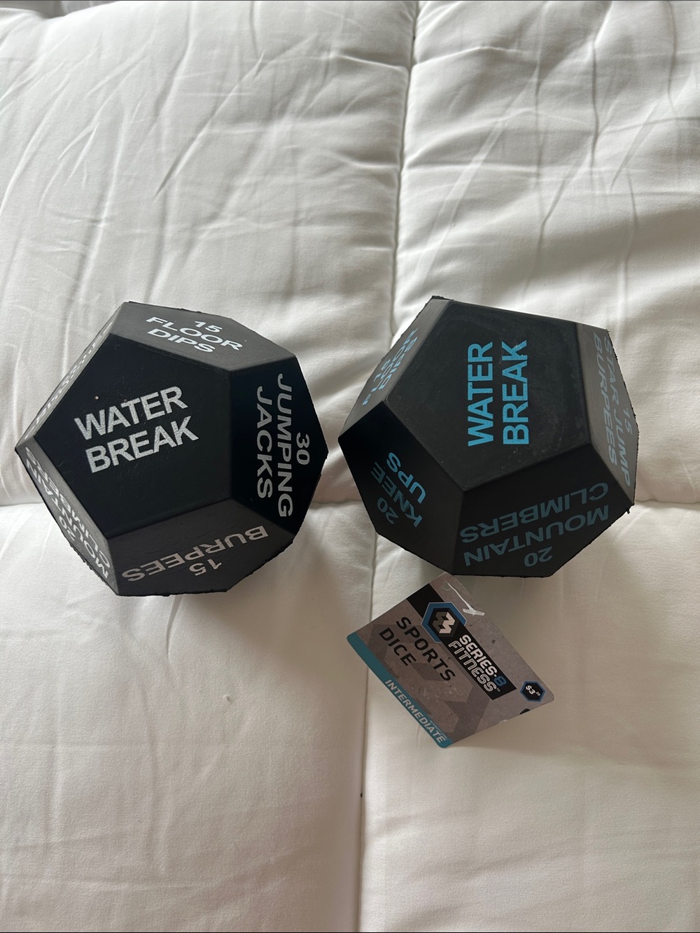 Series Fitness Black Sports Dice - Workout Challenge Game